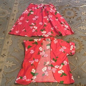 Vintage 70’s? Malia Honolulu pink Skirt and Top Set size 12 $75